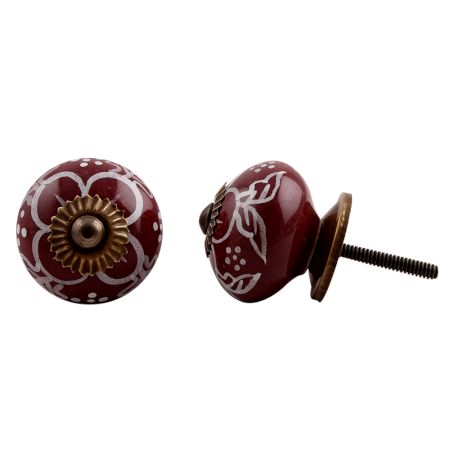 Cherry Flower Ceramic Drawer Knob